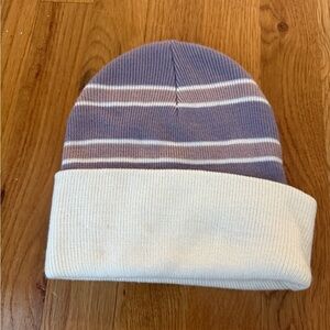 Artizia Striped Purple and White Beanie